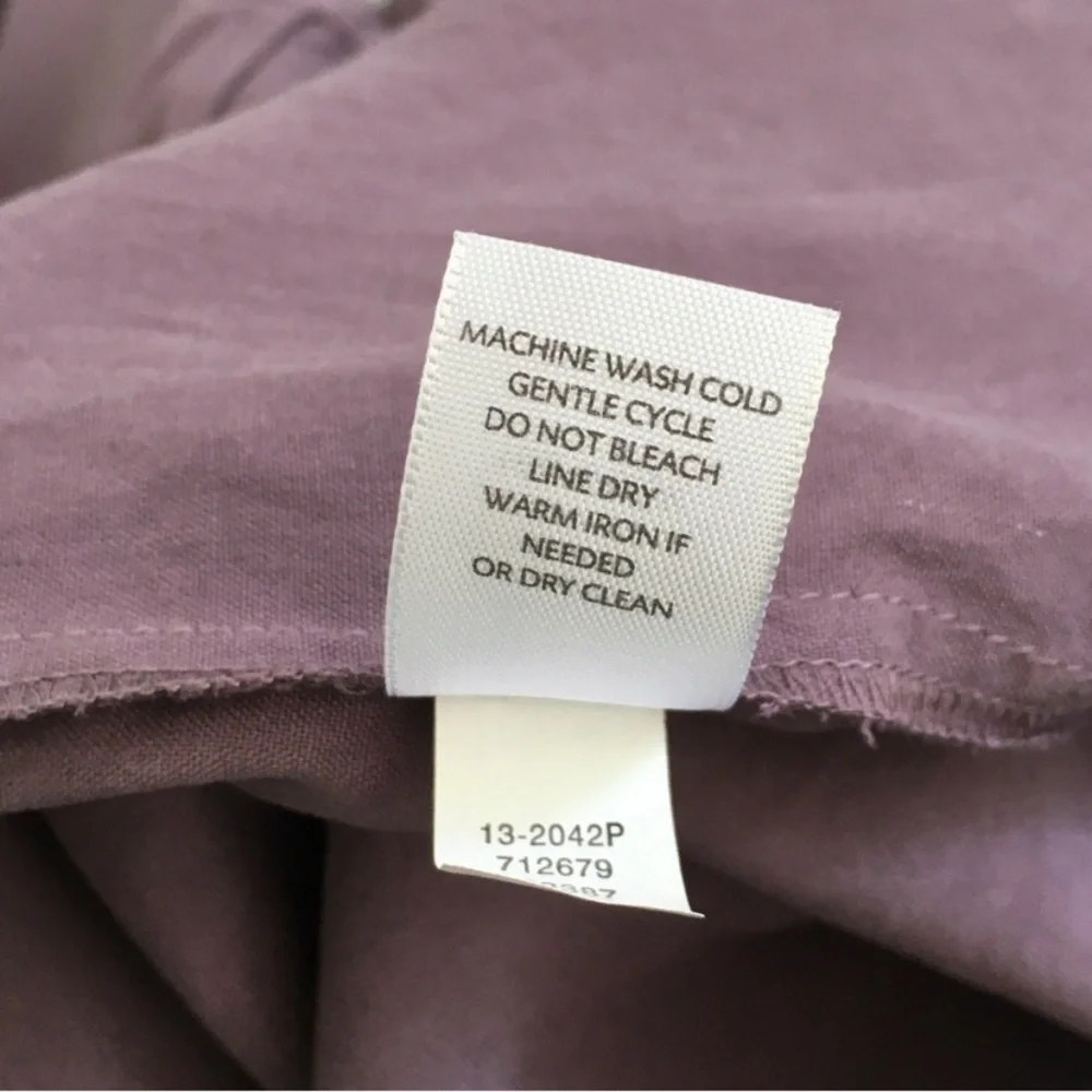 J.Jill Lavender Haze 100% Silk button down blouse sz M - Picture 6 of 8